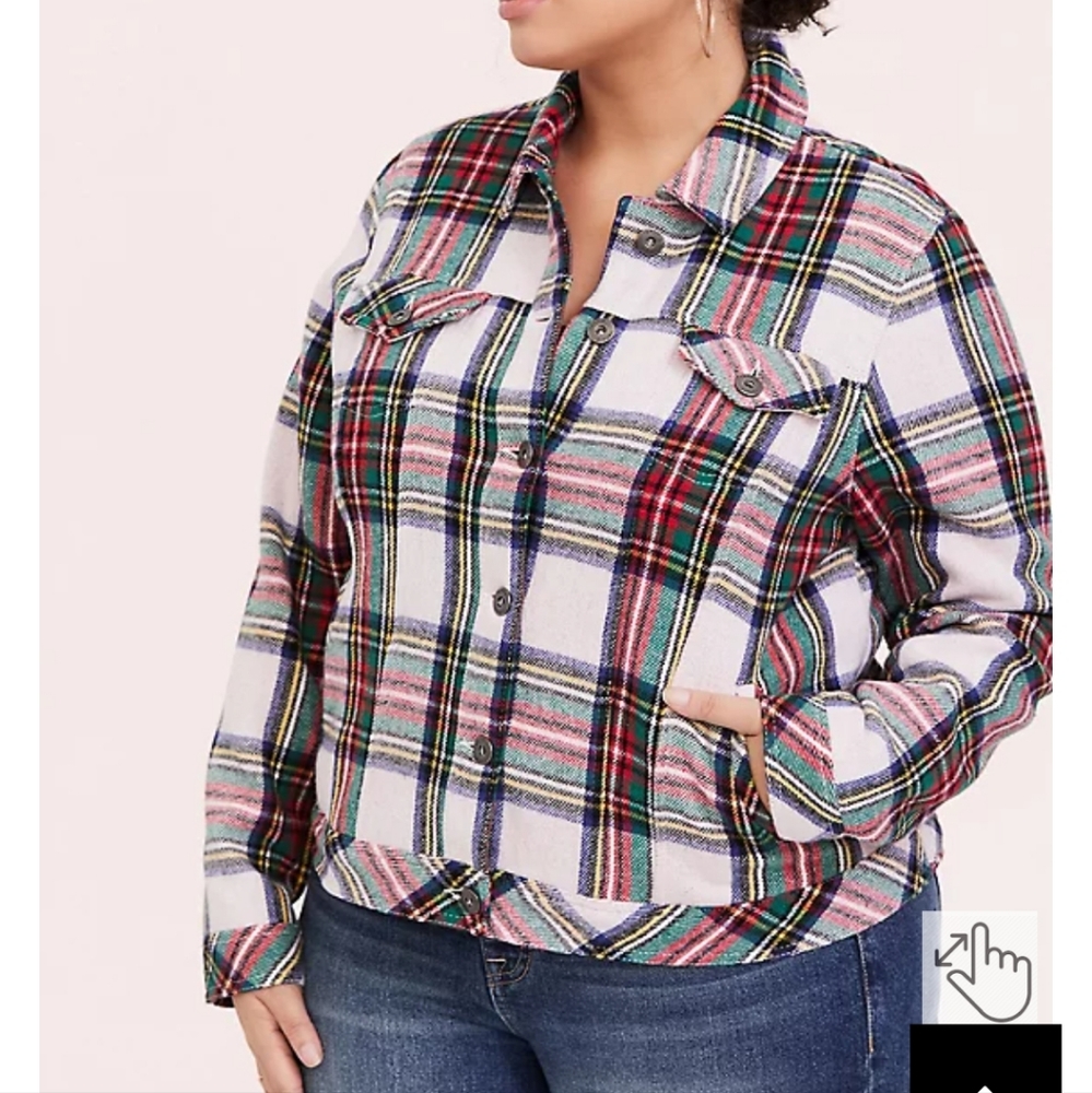 Torrid plaid shaket.